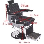 Barber křeslo CROSS PLUS - drsná černá