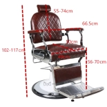 Retro barber křeslo ELEGANCE - matná černá