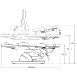 Electric Pedicure/Podology chair BARON E3 - white, Medical grade PVC