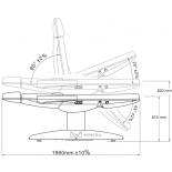 Electric cosmetic bed ROCO E3 - white
