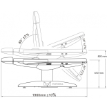 Electric cosmetic bed ROCO E4 - white