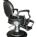 Retro barber křeslo RENOIR GREY - matná černá