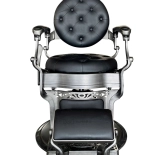 Retro barber křeslo RENOIR GREY - matná černá