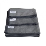 Ręcznik z mikrofibry 30x40 cm - szary (12szt. w opakowaniu)