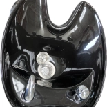 Shampoo chair BARI E1 - matt black - Display item