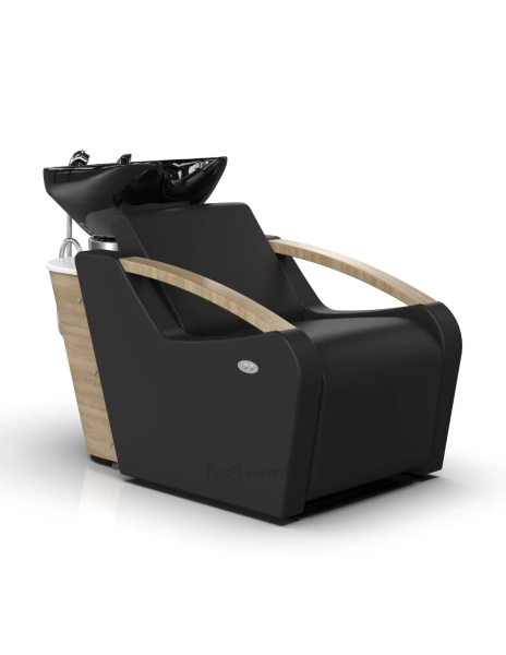 Shampoo chair BARI E1 - matt black - Display item