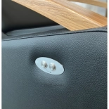 Shampoo chair BARI E1 - matt black - Display item