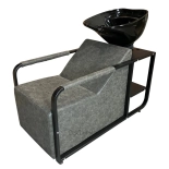 Shampoo chair CHIC BLACK - marble grey