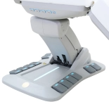 Elektryczne łóżko zabiegowe RAMON GYNO DELUX E4 – obrotowe, białe, PVC w jakości medycznej