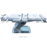 Elektryczne łóżko zabiegowe RAMON GYNO DELUX E4 – obrotowe, białe, PVC w jakości medycznej