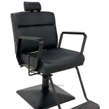 Barber chair MASTER BLACK - matt black - Second grade!