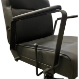 Barber chair MASTER BLACK - matt black - Second grade!