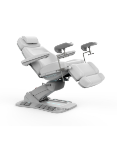Vyšetřovací lehátko elektrické RAMON GYNO DELUX E4 – otočné, bílá, PVC v lékařské kvalitě