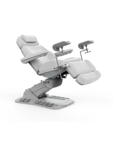 Vyšetřovací lehátko elektrické RAMON GYNO DELUX E4 – otočné, bílá, PVC v lékařské kvalitě