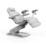 Elektryczne łóżko zabiegowe RAMON GYNO DELUX E4 – obrotowe, białe, PVC w jakości medycznej