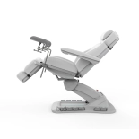 Elektryczne łóżko zabiegowe RAMON GYNO DELUX E4 – obrotowe, białe, PVC w jakości medycznej