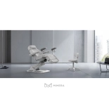 Elektryczne łóżko zabiegowe RAMON GYNO DELUX E4 – obrotowe, białe, PVC w jakości medycznej