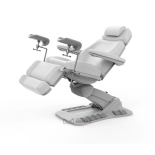 Elektryczne łóżko zabiegowe RAMON GYNO DELUX E4 – obrotowe, białe, PVC w jakości medycznej