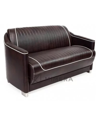 Waiting couch GRECO shiny brown/black