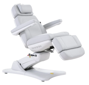 Electric beauty bed RAMON E4 - swivel with heating, light grey
