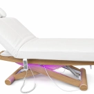 Elektrische SPA-Liege Silverfox LUNA PLUS E3 – mit Heizfunktion, teak/weiß