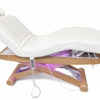 Elektrische SPA-Liege Silverfox LUNA PLUS E3 – mit Heizfunktion, teak/weiß
