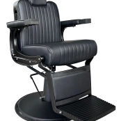 Fotel barberski COOL BLACK - matowy czarny