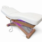 Elektrische SPA-Liege Silverfox LUNA PLUS E3 – mit Heizfunktion, teak/weiß