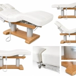 Elektrische SPA-Liege Silverfox LIPS PLUS E4 – mit Heizfunktion, teak/weiß