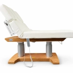 Elektrische SPA-Liege Silverfox LIPS PLUS E4 – mit Heizfunktion, teak/weiß