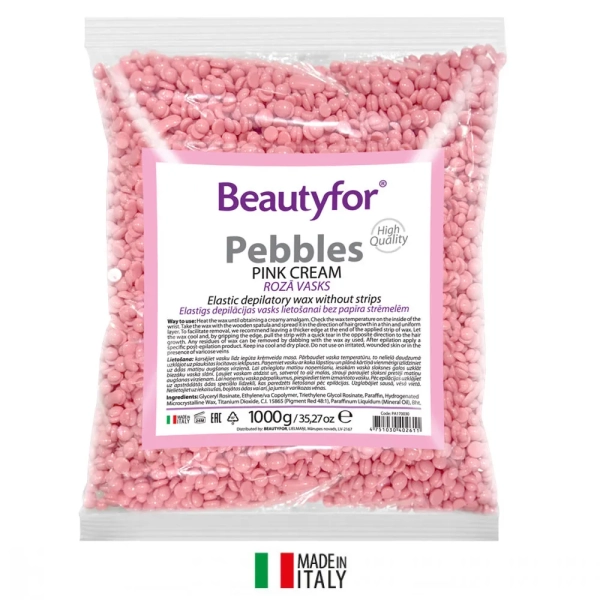 Enthaarungswachs Beautyfor Pebbles Pink Cream 1000 g