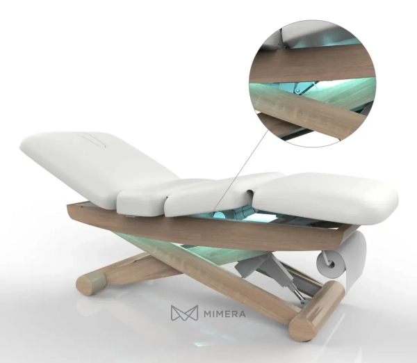 Electric SPA bed Silverfox LUNA SPLIT E3 – teak/white
